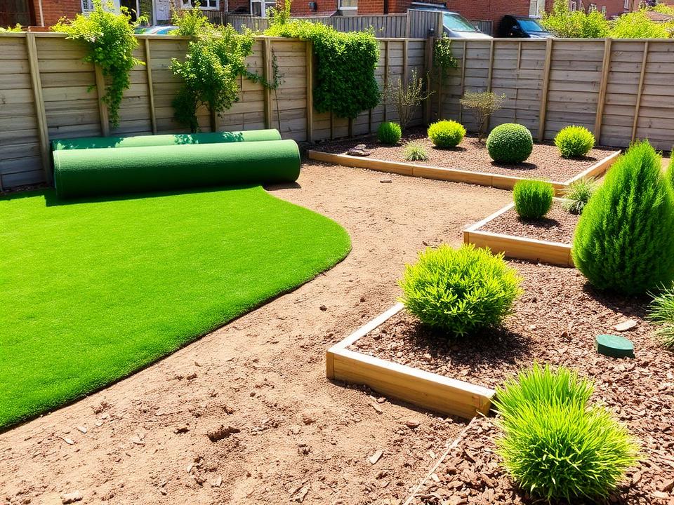 Turfing and planting